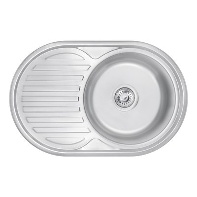Кухонна мийка Lidz 7750 0,6 мм Satin (LIDZ775006SAT) SD00027776 фото