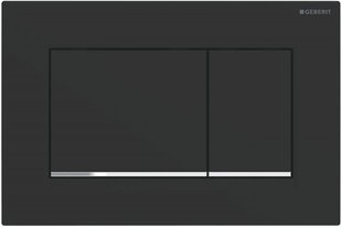 GEBERIT Sigma30 Змивна клавiша, подвiйний змив: з поверхнею, що легко очищується, чорний матовий/хром глянцевий 115.883.14.1 115.883.14.1 фото