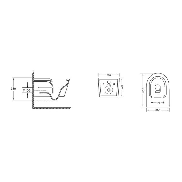 Унітаз підвісний Qtap Swan безобідковий з сідінням Soft-close QT16335178W SD00036227 фото