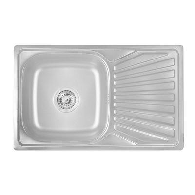Кухонна мийка Lidz 7848 0,8 мм Satin (LIDZ7848SAT) SD00028657 фото