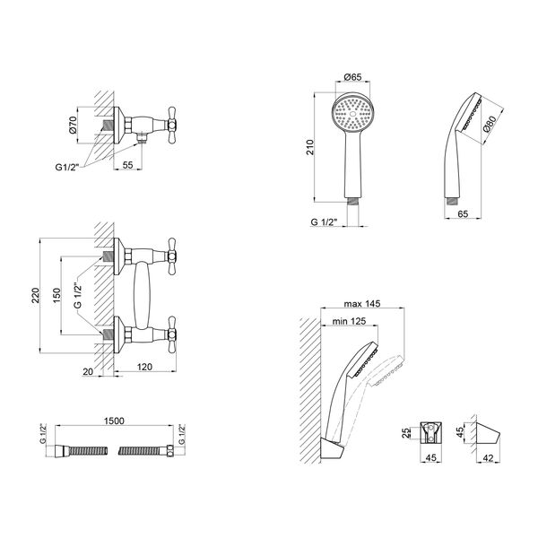 Змішувач для душу Lidz (CRM) Dominox 15 363 LIDZCRM15363 фото