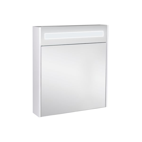 Дзеркальна шафа підвісна Qtap Robin 600х730х145 White з LED-підсвічуванням QT1377ZP6001W QT1377ZP6001W фото