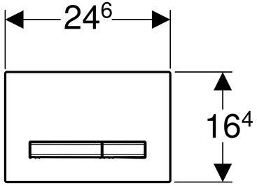 GEBERIT Sigma50 Клавіша змиву, подвійний змив: глянцевий хром 115.788.21.2 115.788.21.2 фото