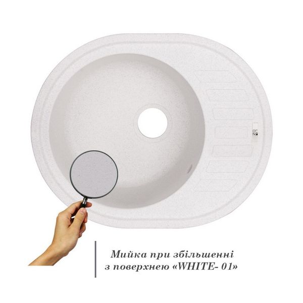 Кухонна мийка Lidz 620x500/200 WHI-01 (LIDZWHI01615500200) SD00039777 фото