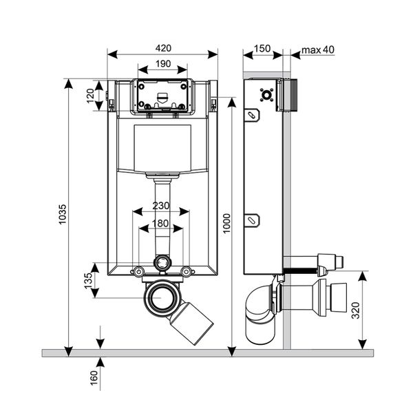 Смывной бачок скрытого монтажа для унитаза Qtap Nest QT0134M429 QT0134M429 фото