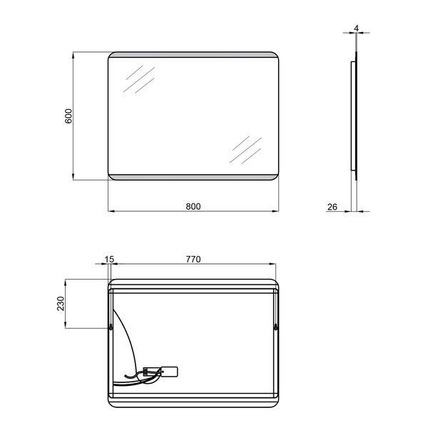 Дзеркало Qtap Tern 600x800 з LED-підсвічуванням QT177812086080W QT177812086080W фото