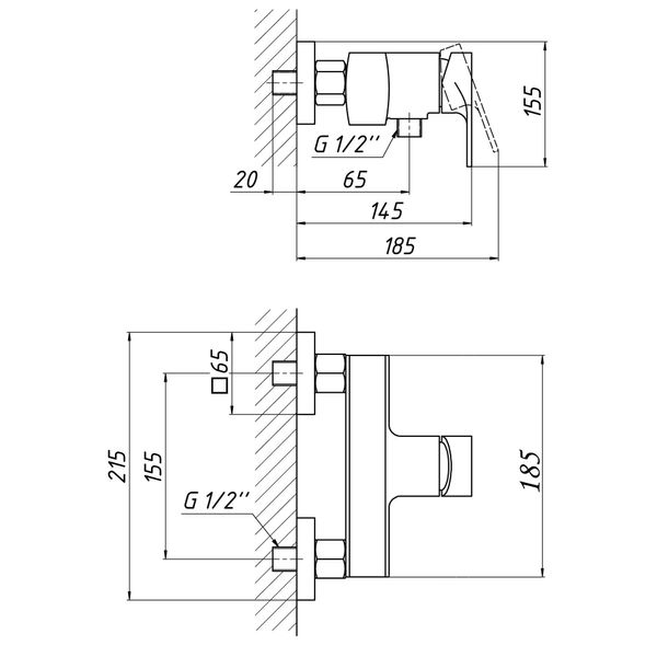 Смеситель для душа Qtap Vlasta 4028102C QTVLA4028102C фото