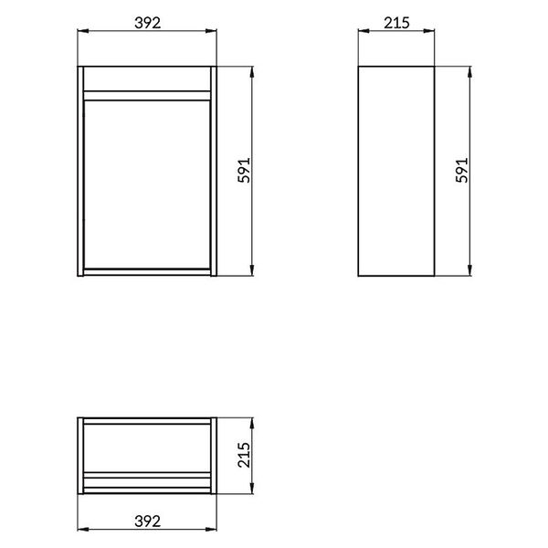 Шафка Cersanit CREA для раковини CREA/MODUO/COMO 40 см біла S924-001 фото