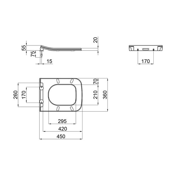 Сиденье для унитаза Qtap (Crow) с микролифтом Slim QT0599SC2170W QT99SC2170W фото