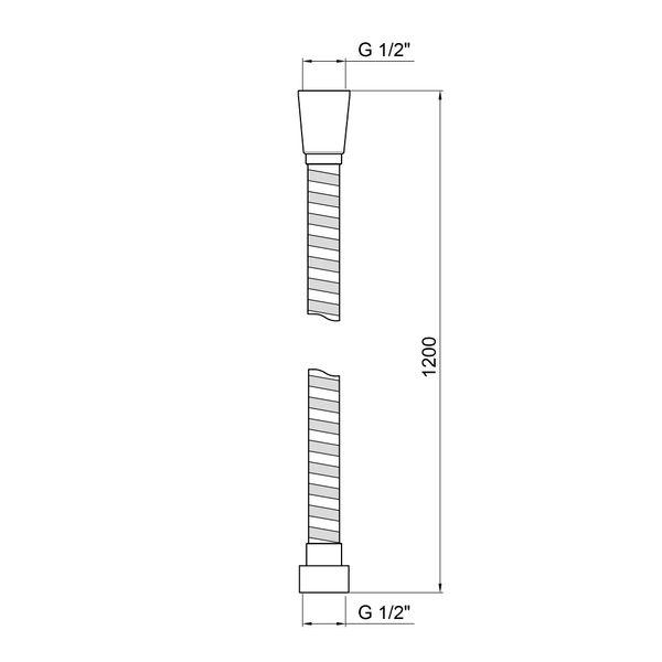 Шланг для душа Qtap 0052-0 1,20 м QT00520 фото