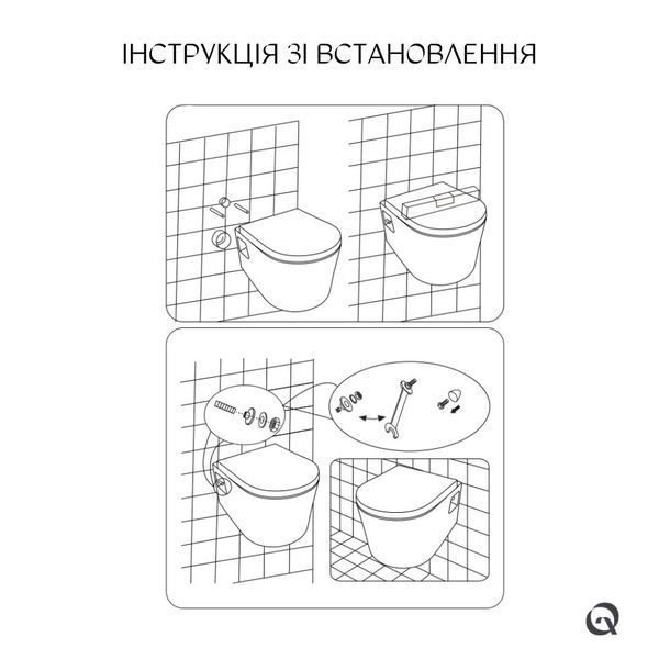 Унитаз подвесной Qtap Leo безободковый с сиденьем Soft-close QT11331002ERW SD00042550 фото