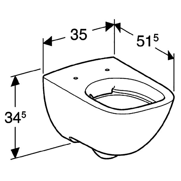 Унитаз подвесной Geberit MODO Rimfree, прямоугол., зак.фор с сид. дюр. медленное падение, Click2Clean 502.827.00.1 фото