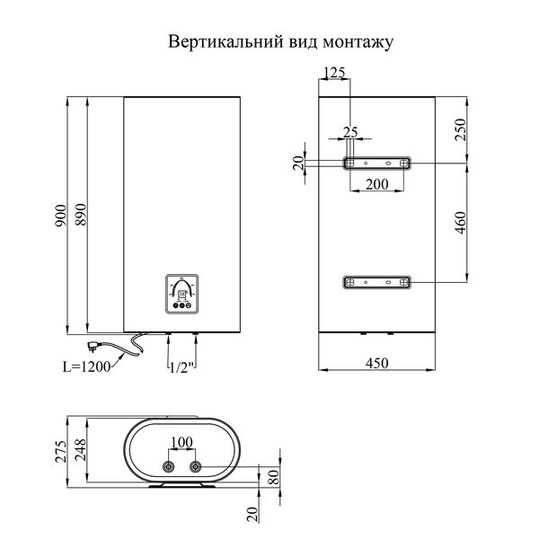 Водонагреватель Kroner Flacher K50F2-D с сухим ТЭНом CV031150 фото