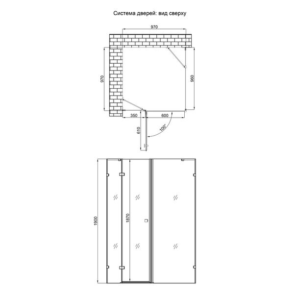 Душова кабіна Qtap CAPRICORN CRM1011SC6 100х100 см, скло Clear 6 мм, CalcLess, без піддона SD00039712 фото