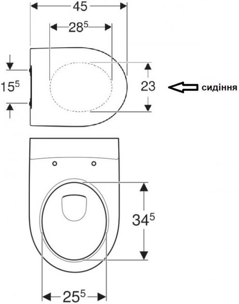 Унитаз подвесной GEBERIT iCon Rimfree 500.784.01.1 с сиденьем Soft Close дюропласт 500.835.01.1 фото