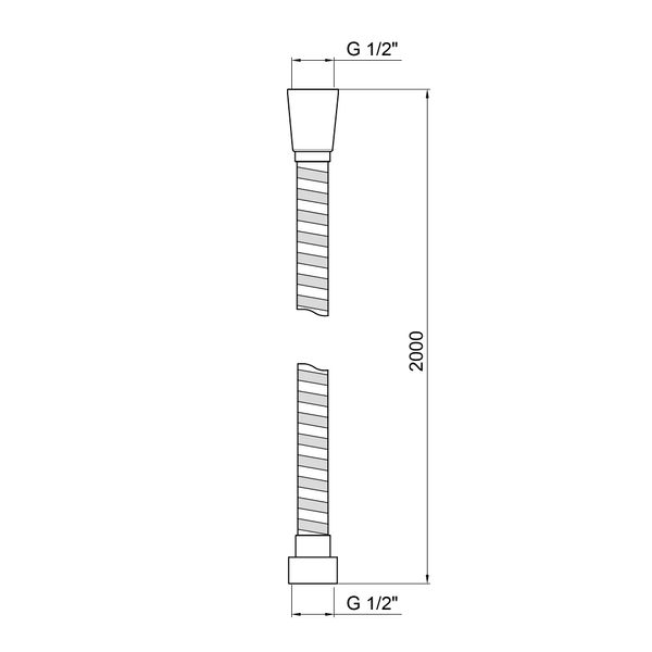 Шланг для душа Qtap 0052-C 2,0 м QT0052C фото