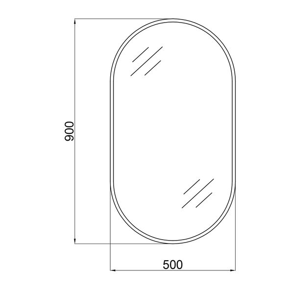 Зеркало Qtap Scorpio 500х900 с LED-выключателем QT14787001B QT14787001B фото