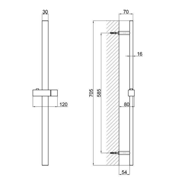 Штанга для душа Qtap Lepit 82103NC QTLEP82103NC фото