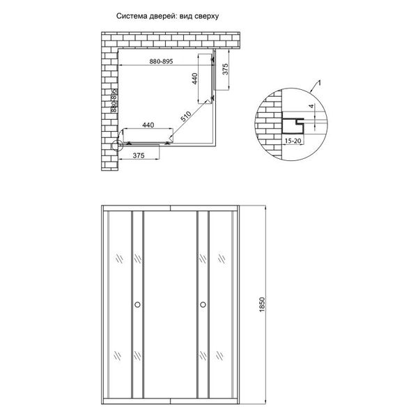 Душевая кабина Lidz Wawel SC90x90.SAT.LOW.GR, стекло тонированное 4 мм без поддона SD00047623 фото