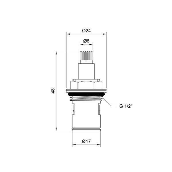 Кран-букса Lidz (BRA) 53 01 022 00 керамика 1/2" LIDZCRM530102200 фото