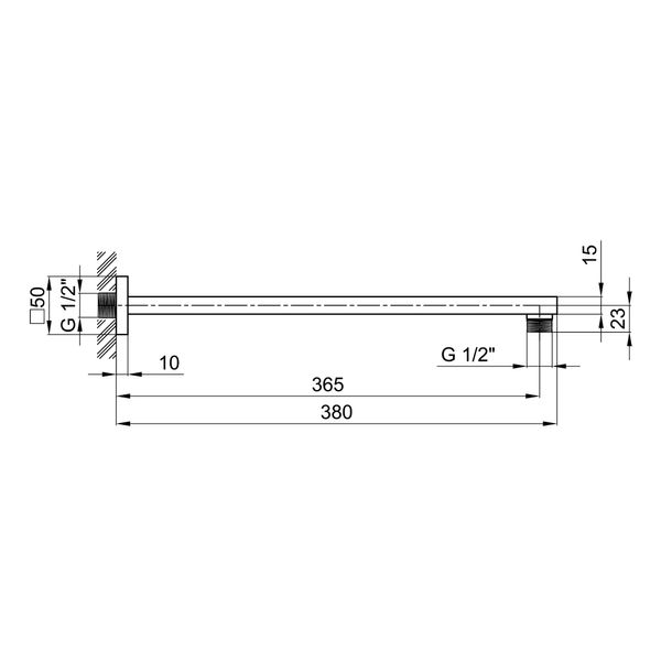 Кронштейн для верхнього душу Qtap Trubice 400NB-1 QTTRB400NB1 фото