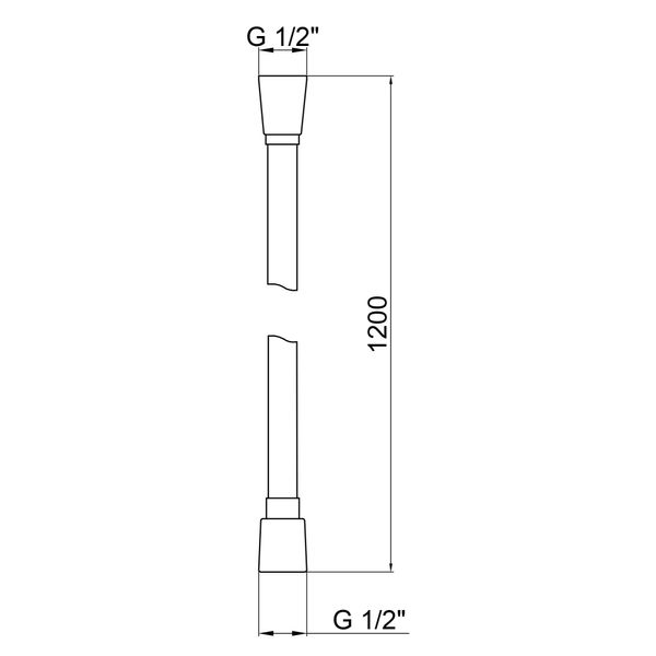 Шланг для душа Qtap Hadice PVC120C 1,20 м QTHADPVC120C фото