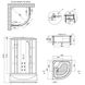 Гідромасажний бокс Lidz Tani SBM90x90.SAT.HIGH.GR, скло тоноване 4 мм SD00039866 фото 2