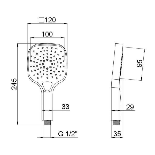 Лейка для ручного душа Qtap Rucni A121N3KCW QTRUCA121N3KCW фото