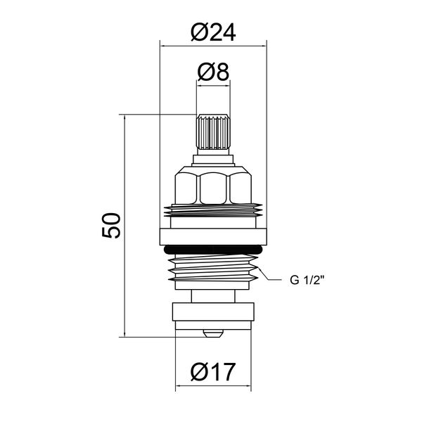 Кран-букса Lidz (BRA) 53 01 031 00 гума 1/2" LIDZCRM530103100 фото