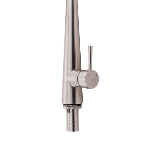 Смеситель для кухни Qtap Evicka с выдвижным изливом QTEVI91103UN Brushed Nickel PVD SD00042267 фото