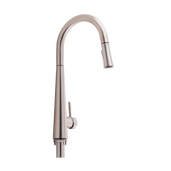 Смеситель для кухни Qtap Evicka с выдвижным изливом QTEVI91103UN Brushed Nickel PVD SD00042267 фото