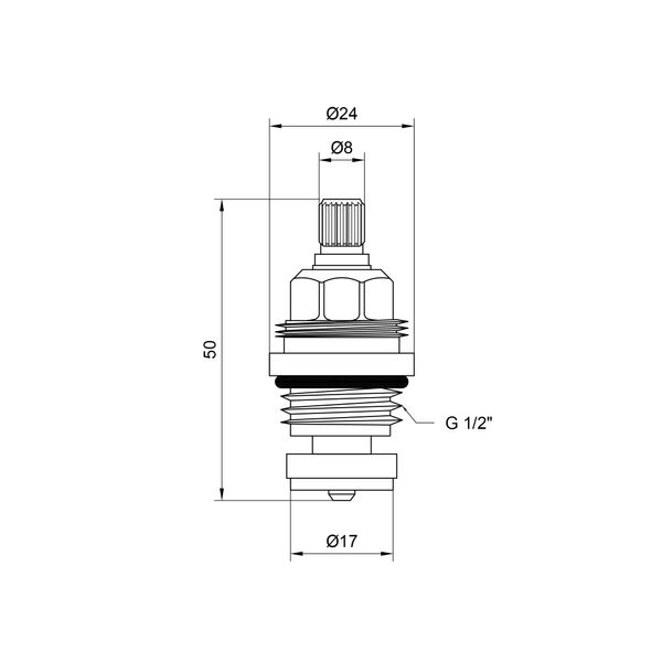 Кран-букса Lidz (BRA) 53 01 031 01 гума 1/2" LIDZCRM530103101 фото