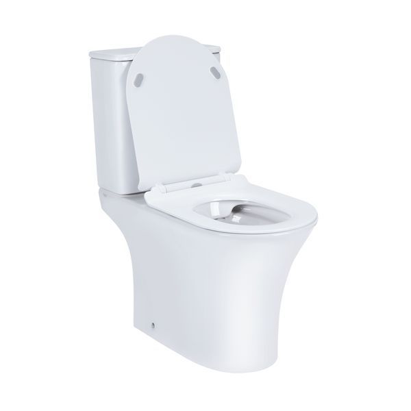 Унітаз-компакт Qtap Presto безобідковий з сідінням Soft-close QT24221217AW SD00045982 фото
