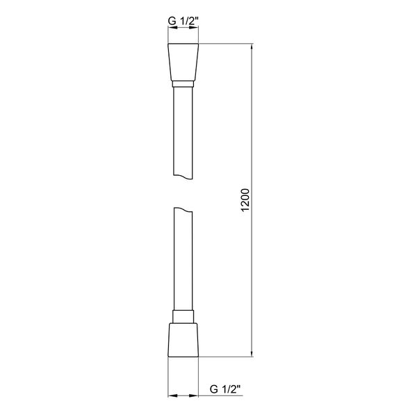 Шланг для душу Qtap Hadice 1,2 м QT054BL43073 QT054BL43073 фото