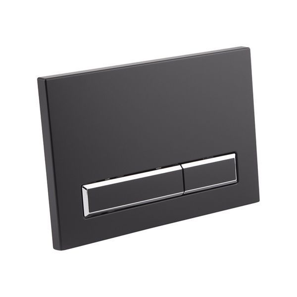 Комплект: Qtap Nest ST Инсталляция для унитаза 4 в 1 (Клавиша смыва 150x220x13 мм, Matt Black, линейная) SD00040869 фото