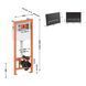 Комплект: Qtap Nest ST Инсталляция для унитаза 4 в 1 (Клавиша смыва 150x220x13 мм, Matt Black, линейная) SD00040869 фото 2