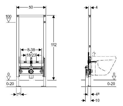 Инсталляция для биде GEBERIT Duofix 111.520.00.1 111.520.00.1 фото