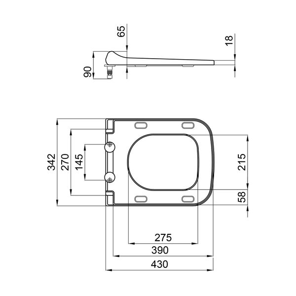 Сиденье для унитаза Qtap (Tern) с микролифтом Slim QT99HY2238W QT99HY2238W фото