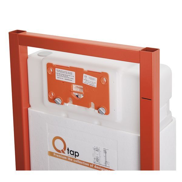Комплект: Qtap Nest ST Инсталляция для унитаза 4 в 1 (Клавиша смыва 150x220x13 мм, Satin, круглая) SD00040871 фото