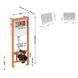 Комплект: Qtap Nest ST Инсталляция для унитаза 4 в 1 (Клавиша смыва 150x220x13 мм, Satin, круглая) SD00040871 фото 2
