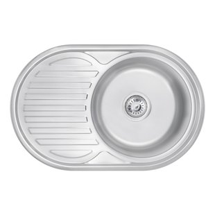 Кухонна мийка Lidz 7750 0,6 мм Satin (LIDZ7750SAT06) SD00027776 фото
