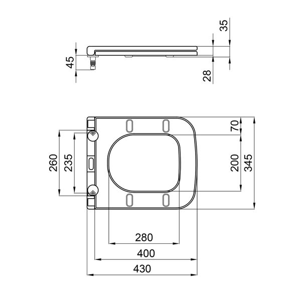 Сиденье для унитаза Qtap (Aries) с микролифтом Slim QT99HXU15W QT99HXU15W фото