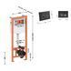 Комплект: Qtap Nest ST Инсталляция для унитаза 4 в 1 (Клавиша смыва 150x220x13 мм, Matt Black, круглая) SD00040873 фото 2