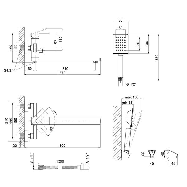 Смеситель для ванны Lidz (NKS) 10 30 005-1 New LIDZNKS103000500 фото