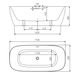 Ванна акрил. VOLLE 170*80*58,5 окремостояча з сифоном 12-22-808M фото 2