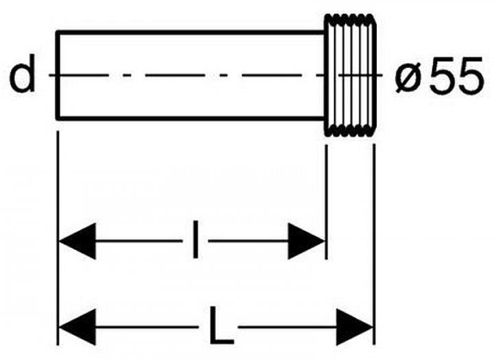 Впускной патрубок для унитаза GEBERIT d 45 мм 152.434.16.1 152.434.16.1 фото