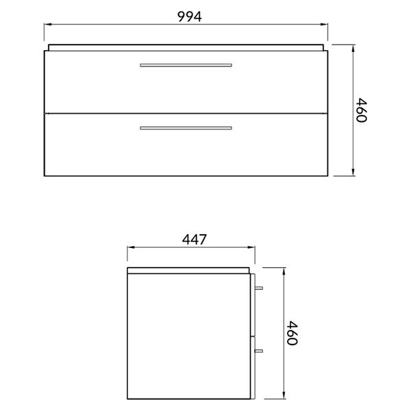 Наблр В392 Cersanit шкафчик LARA+раковина MILLE 100, белая S801-364 фото