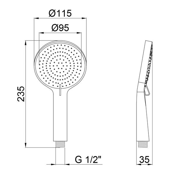 Лійка для ручного душу Qtap Rucni A116O3PCW QTRUCA116O3PCW фото