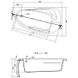 Ванна акрил. Cersanit JOANNA NEW 160х95, права+НІЖКИ ТИП 1,4 S301-169 фото 3