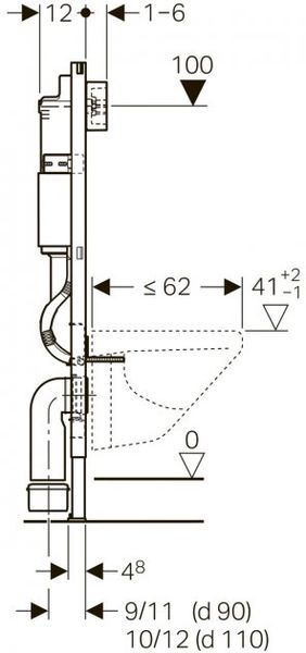 Инсталляция для унитаза Geberit Duofix 3 в 1 д/кнопок DELTA 458.126.00.1 458.126.00.1 фото